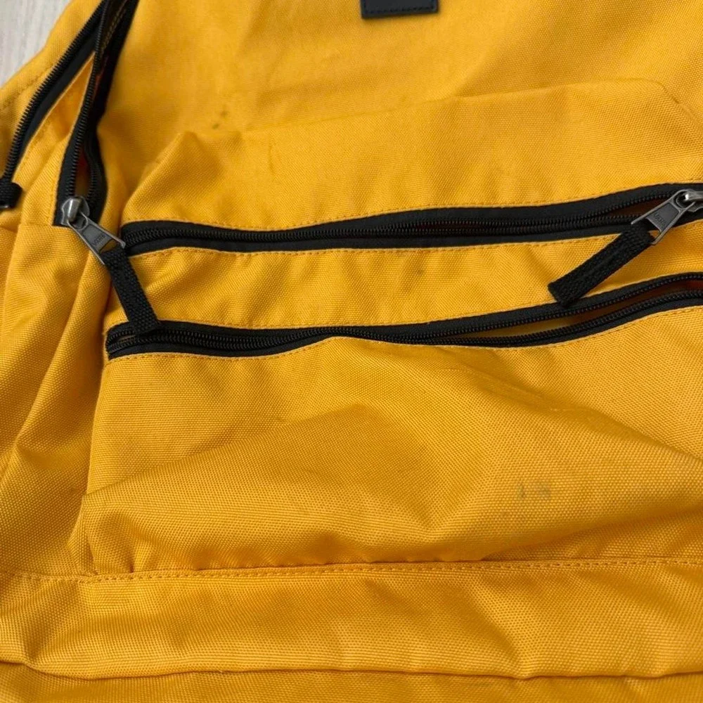 Vans Off The Wall Yellow Backpack Black Accents Streetwear Skate Bag